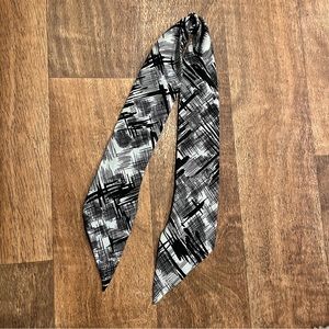 Vintage Silk Hair Ribbon Black & White